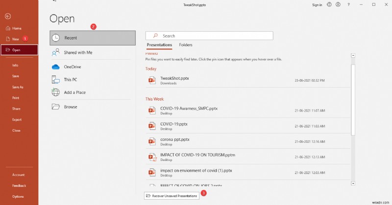 How to Recover an Unsaved PowerPoint in Windows 10