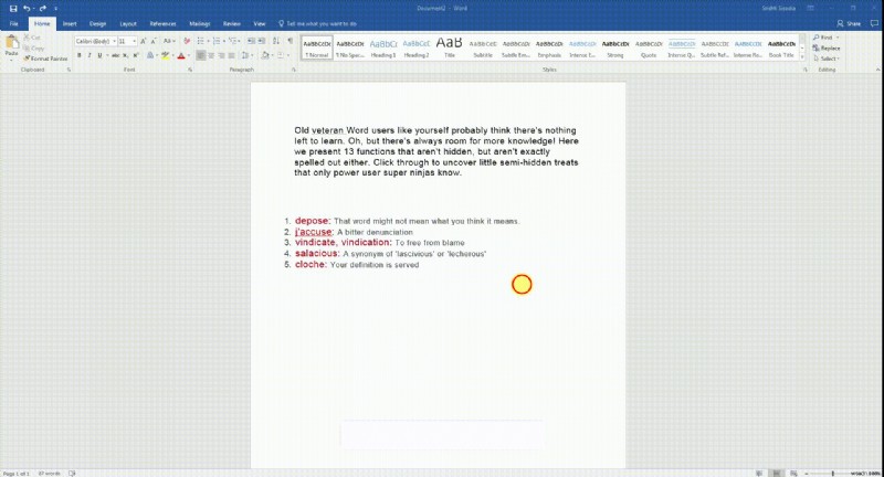 13 Hidden Microsoft Word Tips Revealed