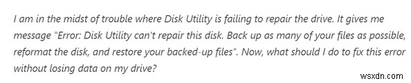 “Disk Utility Can’t Repair This Disk” Error On MacBook (Solved)