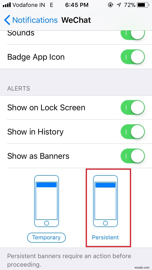 How To Turn On Persistent Notifications For Apps In iOS 11