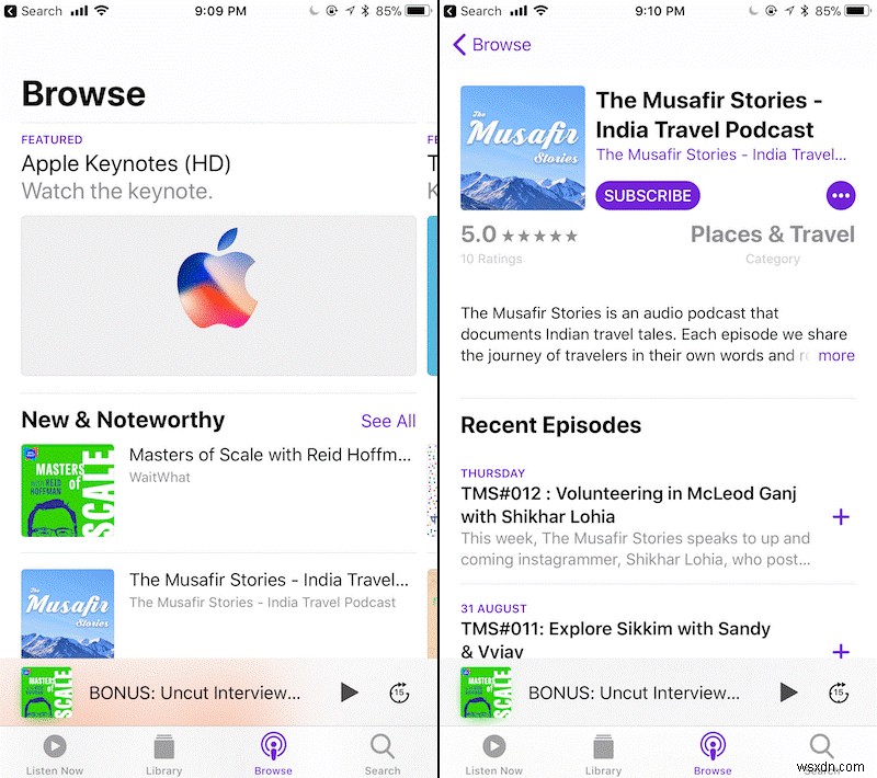 How to Use the Podcasts App on iOS 11
