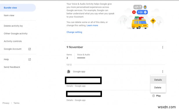 How to delete Google Assistant voice commands?