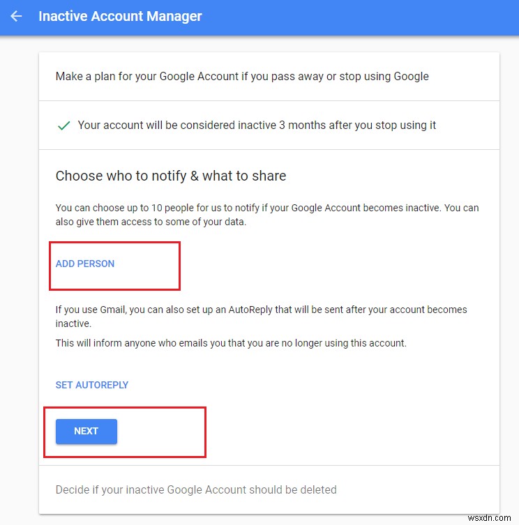 Set Your Google Account To Auto Delete After Certain Time Of Inactivity