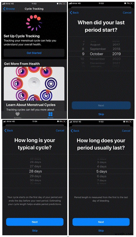 How To Set Up And Use Cycle Tracking On iOS 13 And WatchOS 6?