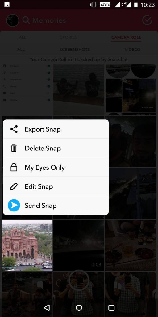 How To Upload Photos From Camera Roll To Snapchat