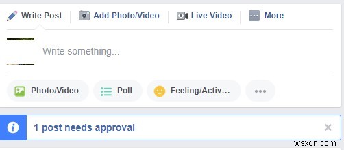 Set Approval Request For Facebook Group Posts