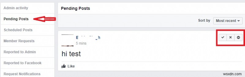 Set Approval Request For Facebook Group Posts