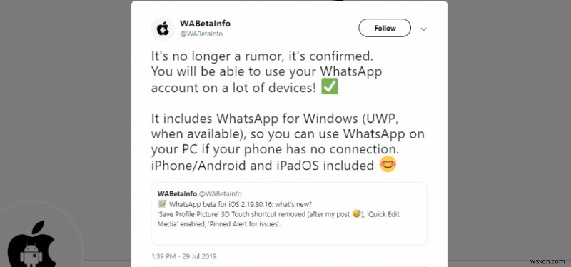 Access Same WhatsApp Account On Multiple Devices