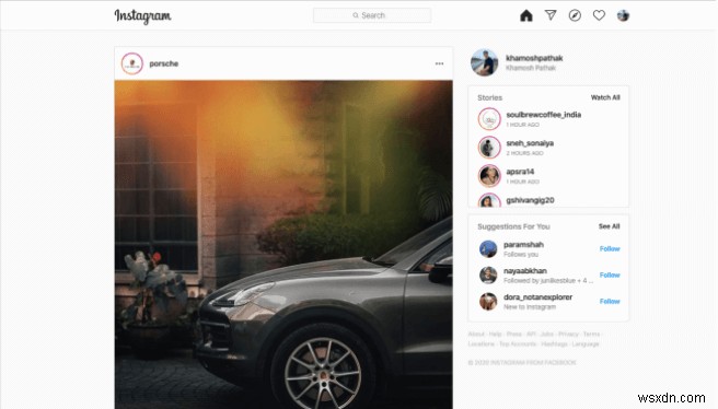 What All You Can Do from Instagram on Web App