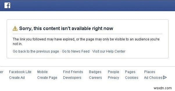 Facebook Error: Sorry, This Content Isn’t Available Right Now 2022 [FIXED]