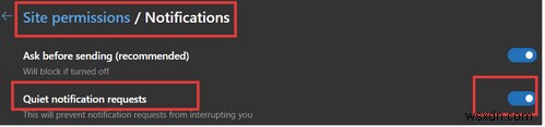 Quiet Notifications On Microsoft Edge Helping Reducing Web Spam
