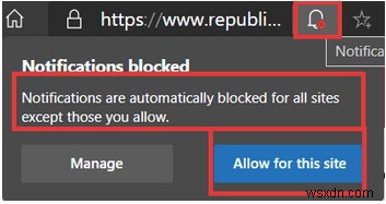 Quiet Notifications On Microsoft Edge Helping Reducing Web Spam