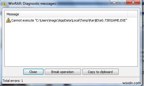 How to Fix WinRAR Cannot Execute File Error on Windows 10