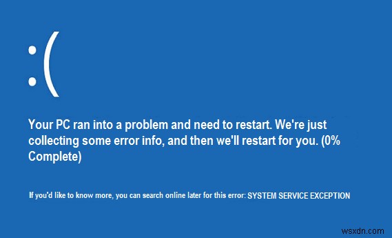 Fix Stop Code System Service Exception On Windows 10