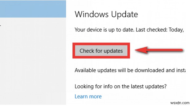 FIX: Check for Updates Button Missing on Windows 10