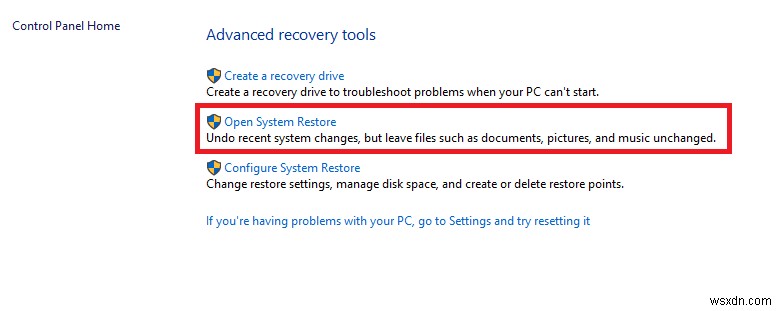 How To Use System Restore In Windows 10