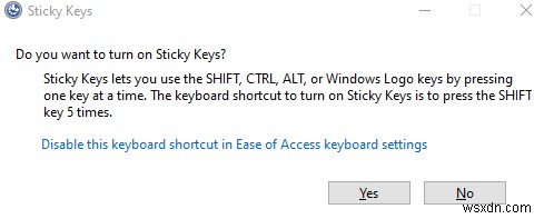 How To Disable Sticky Keys In Windows 10