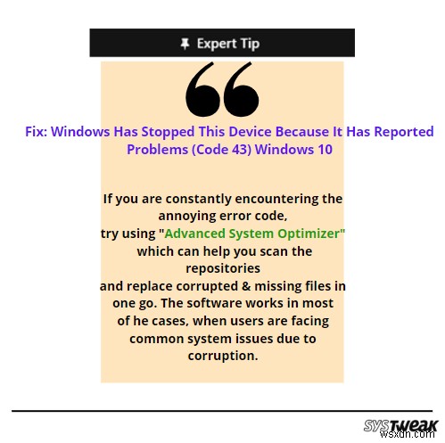 How To Solve ‘Windows Has Stopped This Device Because It Has Reported Problems’ Code 43