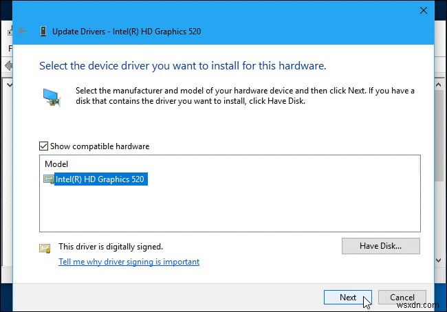 Fix ‘The Driver Being Installed Is Not Validated For This Computer’ Error On Windows 10 Manually