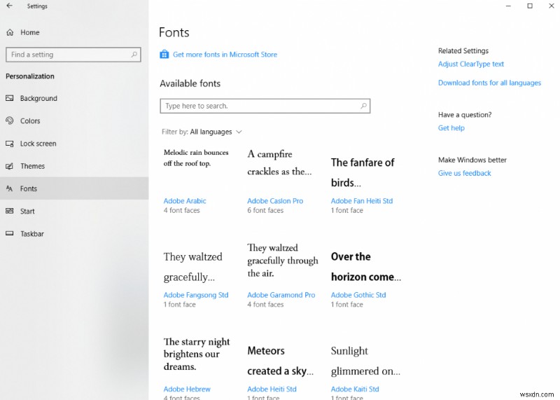 How to Use New Windows 10 Font Settings