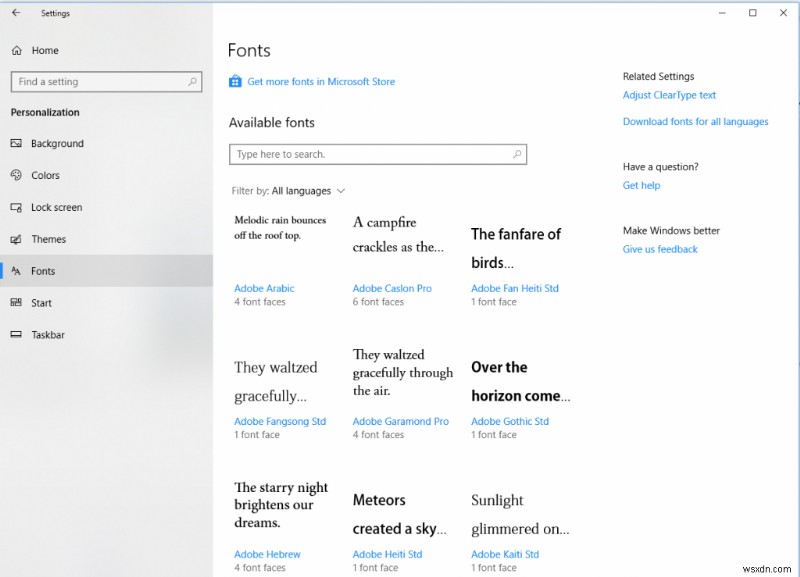 How to Use New Windows 10 Font Settings