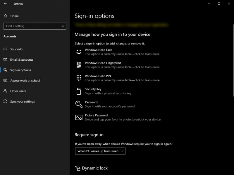 How To Remove PIN And Sign In Options From Windows 10