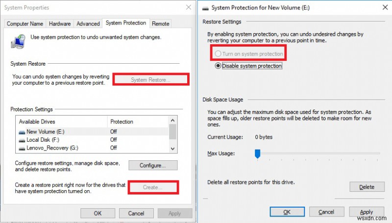 How To Solve System Restore Greyed Out Problem In Windows 10?