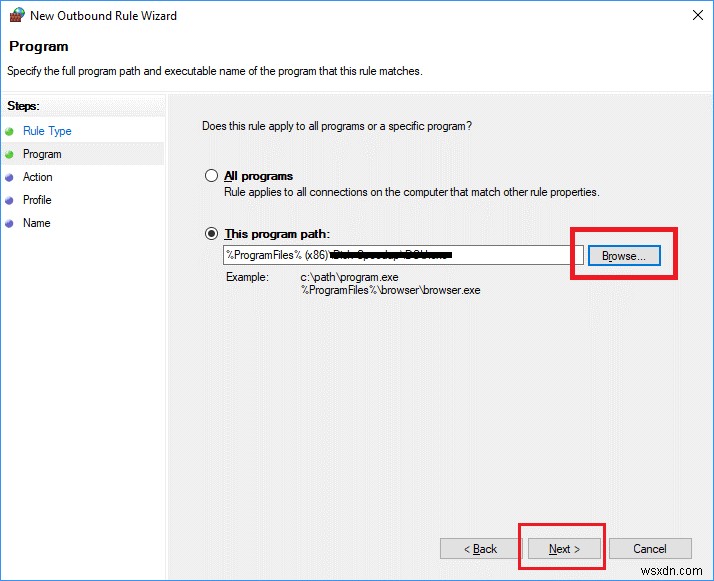 Block Internet Access for a Program in Windows 10