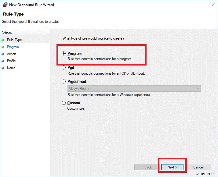 Block Internet Access for a Program in Windows 10