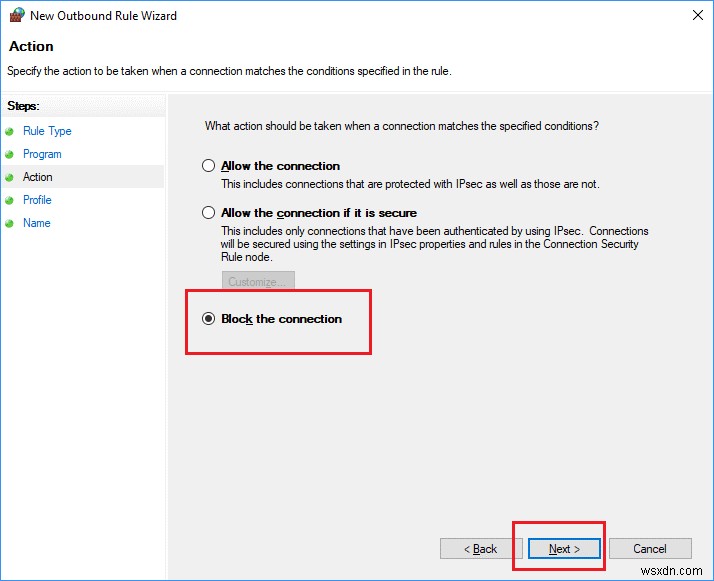 Block Internet Access for a Program in Windows 10