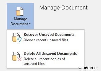 Steps To Recover Unsaved Word Document On Windows 10