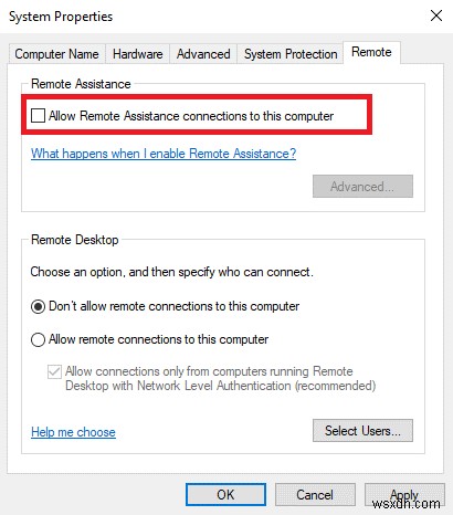 Steps to Enable & Disable Remote Assistance in Windows 10
