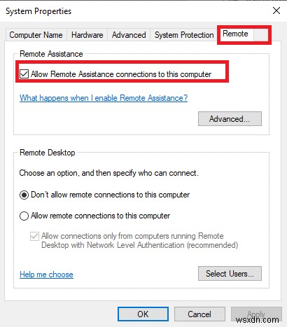 Steps to Enable & Disable Remote Assistance in Windows 10