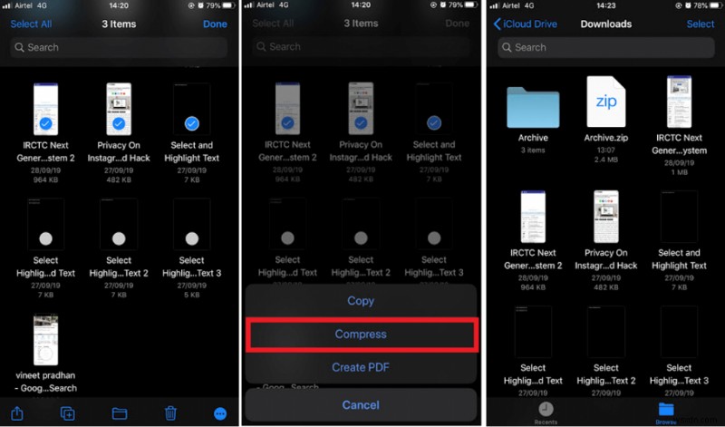 How To Create And Open Zip Files On iPhone?
