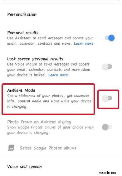 How To Enable Google Assistant Ambient Mode