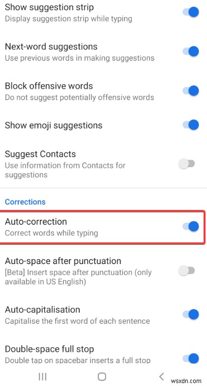 How To Disable Autocorrect On Android