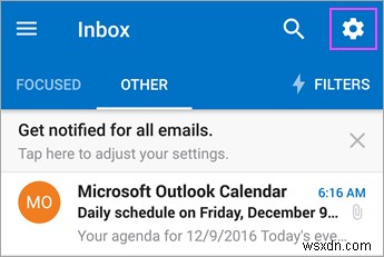 How to Set up email in the Outlook for Android app