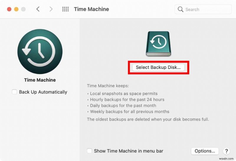 How to Back Up Mac with Time Machine