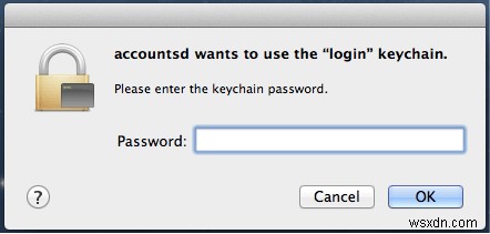 How to Fix the ‘Accountsd wants to use the login keychain’ alert