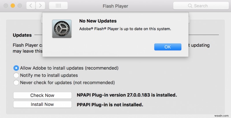 How to run Flash update on Mac