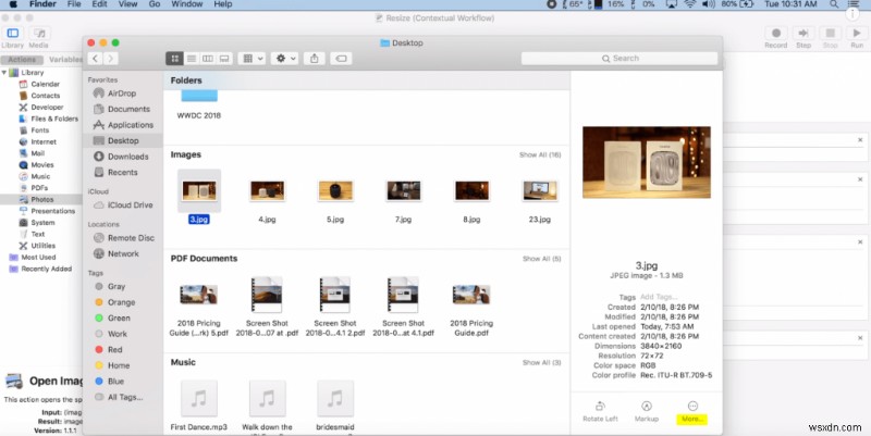 How To Build A Customized Quick Action In MacOS Mojave
