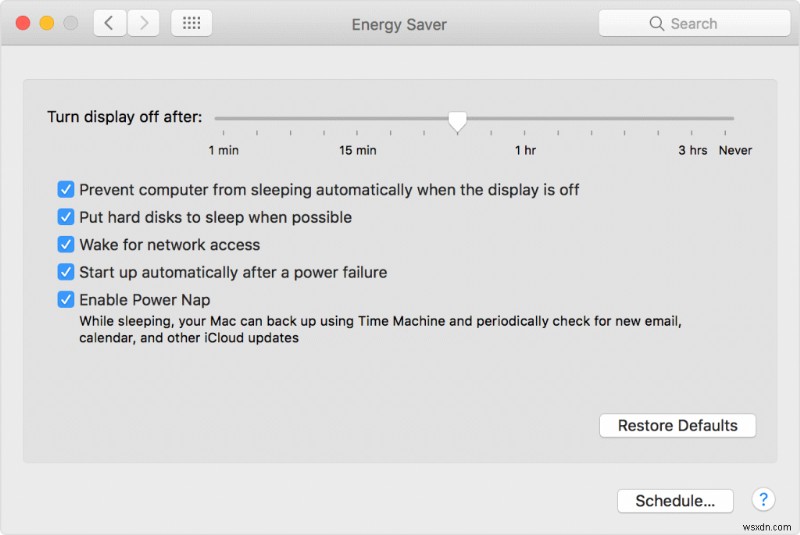 How To Use The Energy Saver Preferences Pane