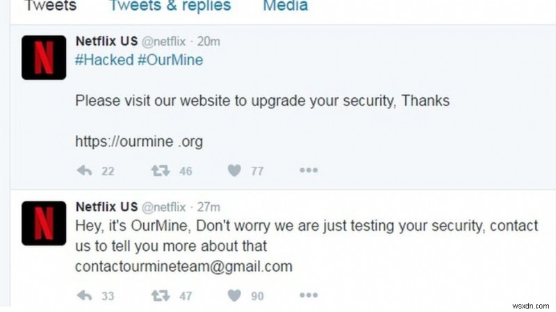 OurMine on Feet Again: Netflix’s Twitter Account Hacked!