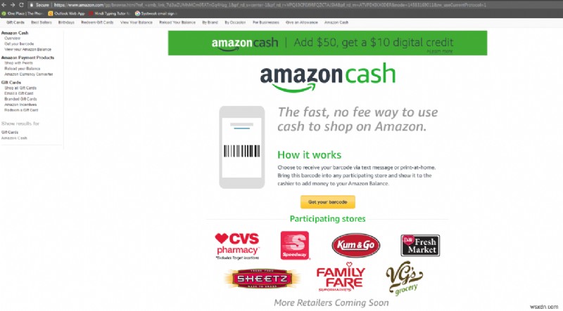 You Can Now Use Amazon Cash at Your Favorite Shopping Portal!