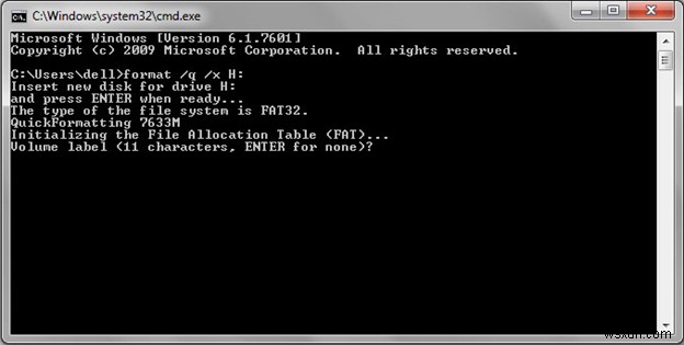 How To Format Pen Drive Using CMD In Windows 7