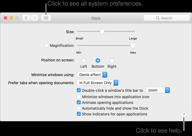 How To Use The Preference Pane To Customize The Dock
