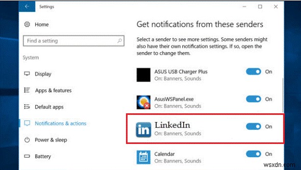 How to Disable LinkedIn App Notifications in Windows 10