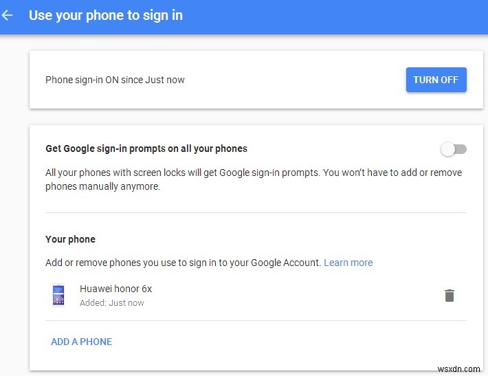 Enable Single Tap Sign-in On Your Gmail Account