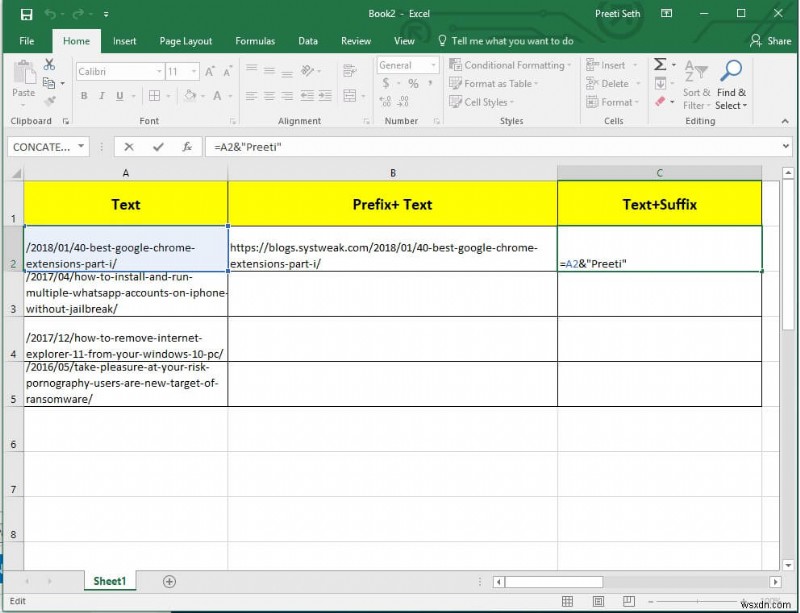 An Easy Way To Add Prefix To All Cells In Excel