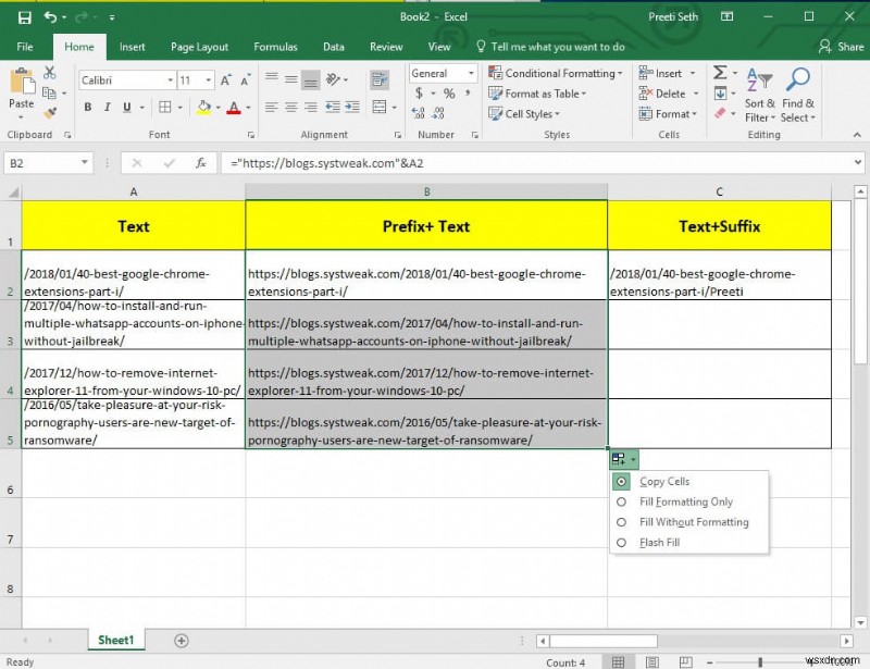 An Easy Way To Add Prefix To All Cells In Excel